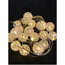 Cam Misket Led Gümüş Tel